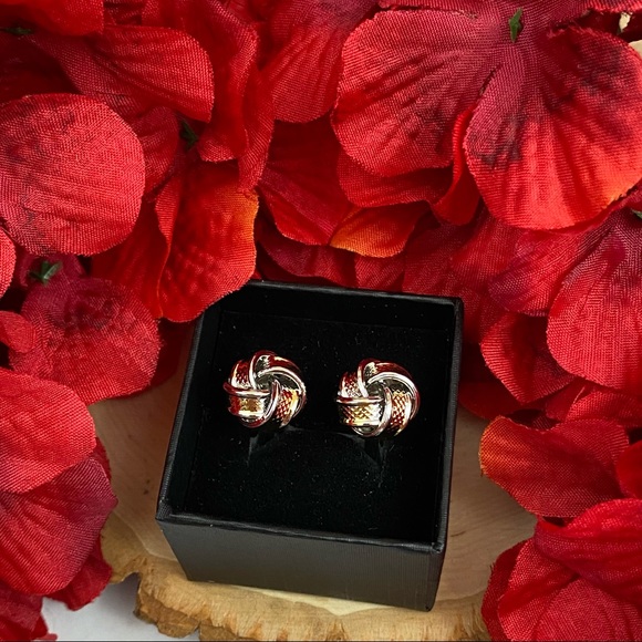 ‘Tying the Knot’ Silver and Gold Knotted Cufflinks - Picture 14 of 16